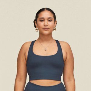 Girlfriend Collective Paloma Racerback Bra, Midnight, XS